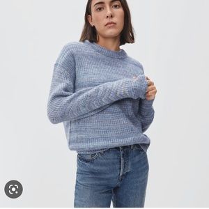 Everlane Alpaca light blue cozy knit sweater